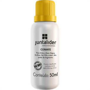 Corante Juntalider Amarelo 50Ml Para Tinta - Kit C/12