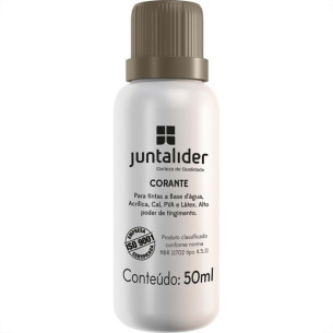 Corante Juntalider Marrom 50Ml Para Tinta - Kit C/12