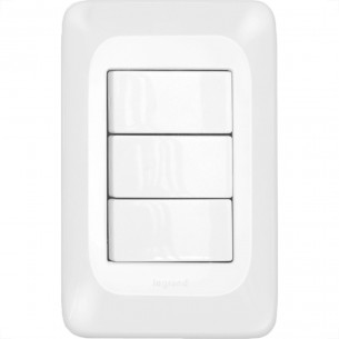 Conjunto Pial Pop Modulo Com Placa 4X2 - 3 Paralelos 10A.