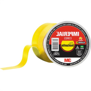 Fita Isolante 3M Imperial 10Mx18 Amarela - Kit C/10 Unidades