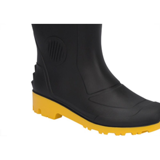 Bota Galocha Pega Forte Preto/Amarelo Cano Medio N.37 Bota Galocha Pega Forte Preto/Amarelo Cano Medio N.37