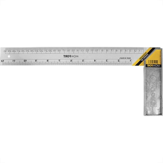 Esquadro Cabo Aluminio Momfort 12'' 30Cm 626012 Esquadro Cabo Aluminio Momfort 12'' 30Cm 626012