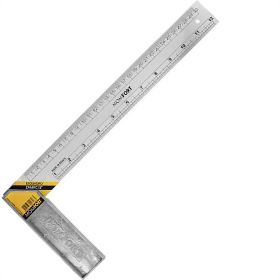Esquadro Cabo Aluminio Momfort 12'' 30Cm 626012 Esquadro Cabo Aluminio Momfort 12'' 30Cm 626012