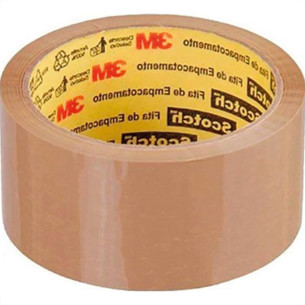 3M Fita Adesiva P/Embalagem Marrom  48 X 50 - Kit C/4 Rl