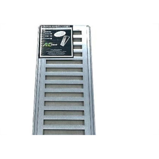 Grelha De Aluminio Com Porta Grelha 15X 50Cm