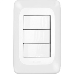 Conjunto Pial Pop Modulo Com Placa 4X2 - 3 Paralelos 10A.