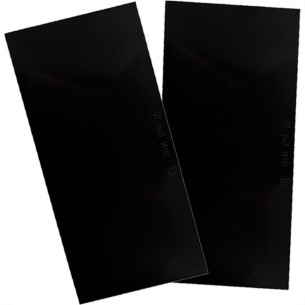 Vidro Retangular Escuro Carbografite Para Mascara De Solda N.12 Pacote Com 12 Pecas