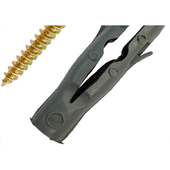 Bucha Fixacao Para Tijolo Baiano Iv Plast Com Parafuso No.10 Pacote Com 50 Pecas