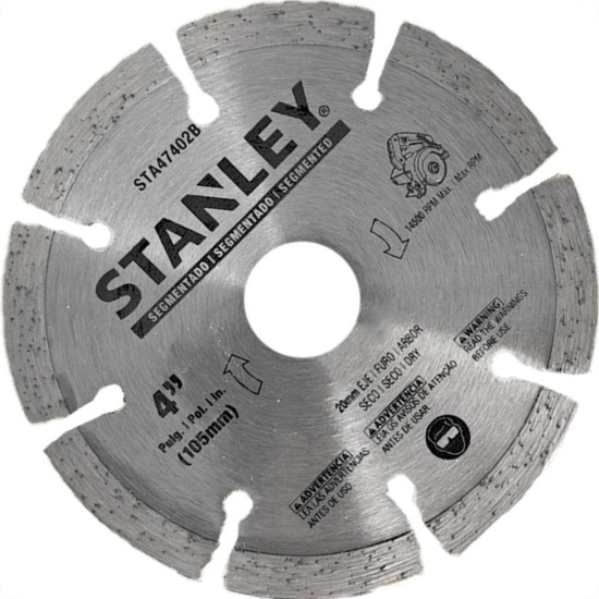 Disco Diamantado Stanley Segmentado Seco 105Mm X 20Mm - 4'' - Sta47402B Disco Diamantado Stanley Segmentado Seco 105Mm X 20Mm - 4'' - Sta47402B