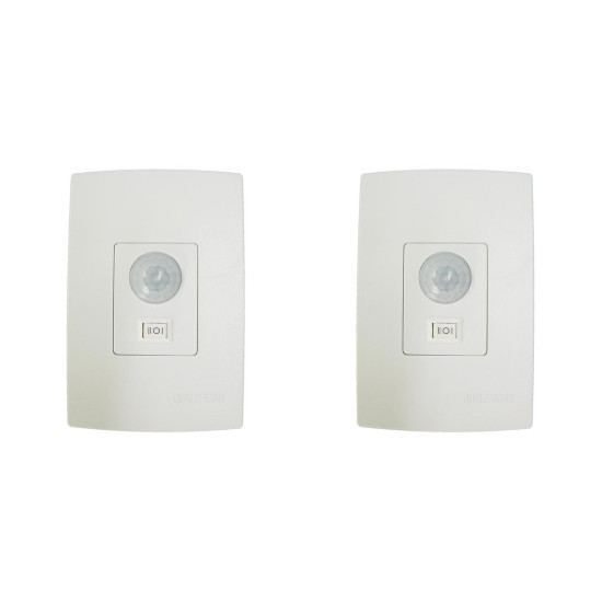 Kit C/2 - Sensor Qualitronix Parede Embutir Foto 180° Com... Kit C/2 - Sensor Qualitronix Parede Embutir Foto 180° Com...